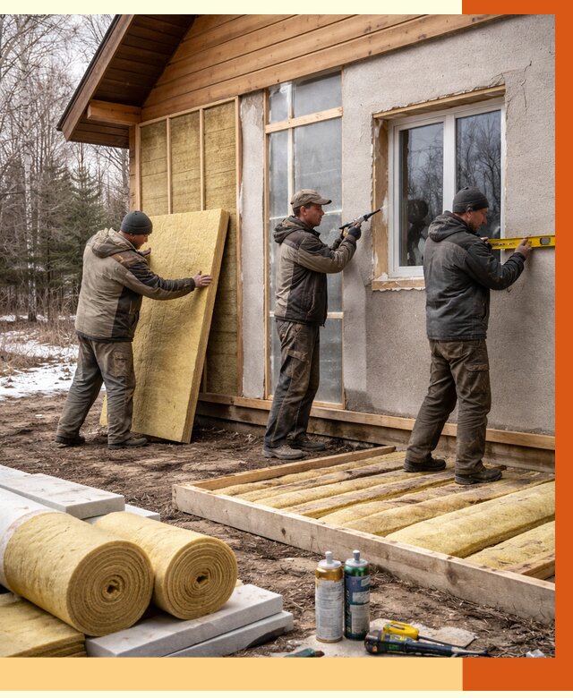 Утепление дачного дома в донском от 4813 руб/м2 — недорого | ТепломастерДнс