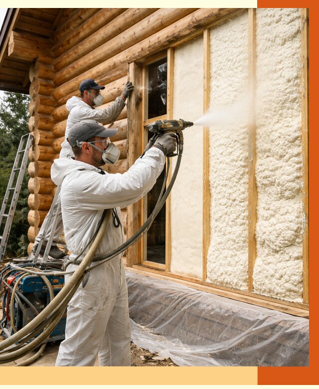 Утепление деревянного дома ППУ в донском от 4255 руб/м2 | ТепломастерДнс — под ключ