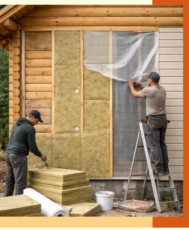 Утепление дома из бруса в донском от 3800 руб./м2 — работы под ключ | ТепломастерДнс