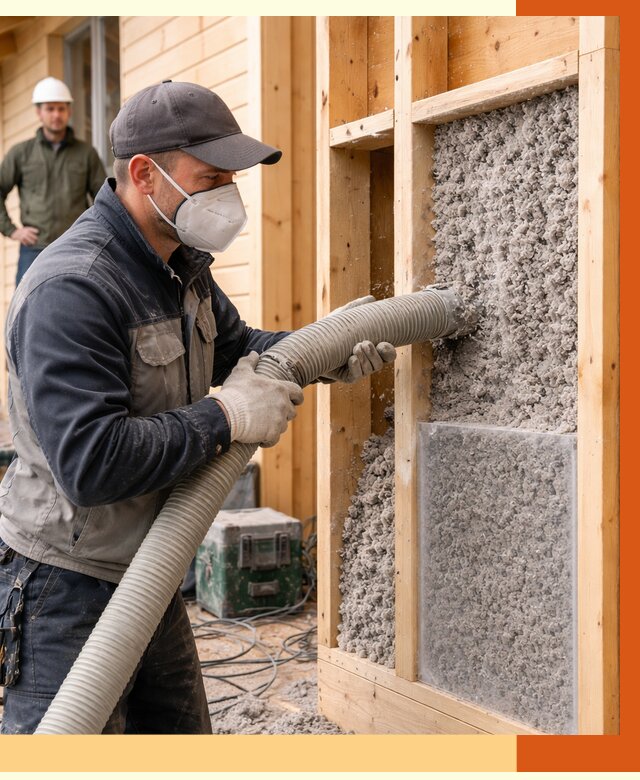 Утепление дома из бруса эковатой в донском от 1874 руб/м2 | ТепломастерДнс