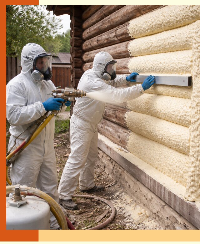 Утепление бревенчатого дома ППУ в донском эффективной изоляцией