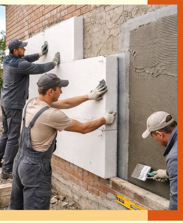 Утепление кирпичного дома в донском от 4255 руб. под ключ | ТепломастерДнс