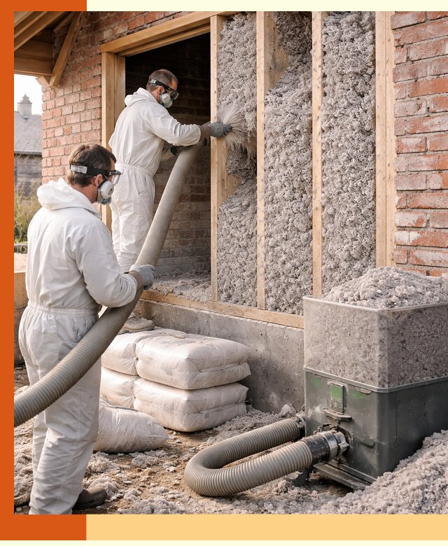 Утепление кирпичного дома эковатой в донском