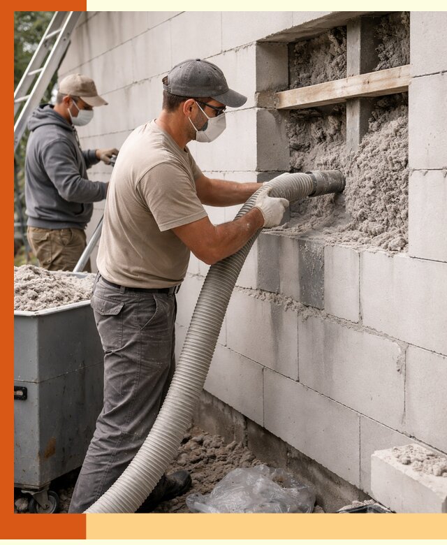 Утепление дома из газобетона эковатой в донском