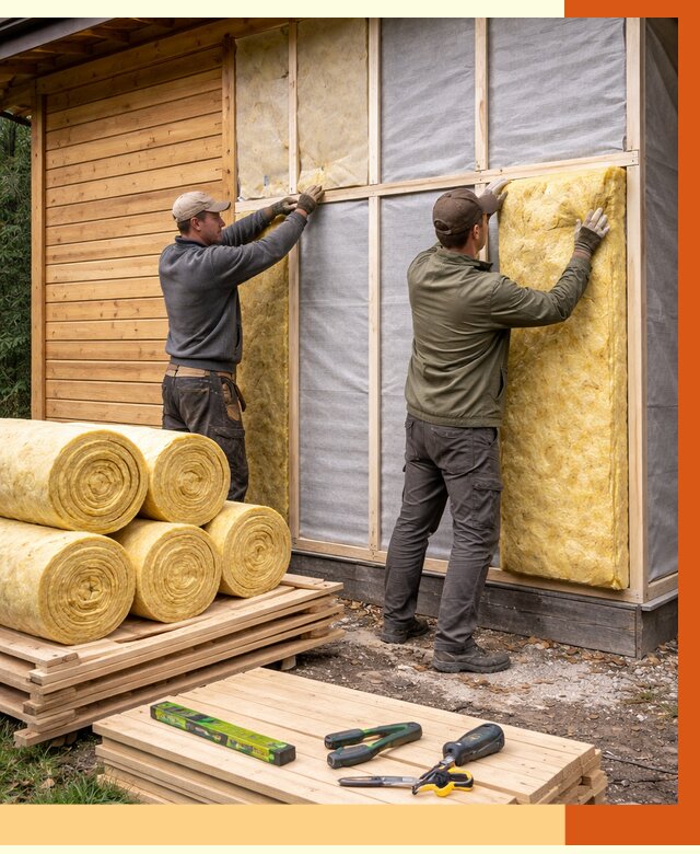 Утепление бани снаружи в донском от 86122 руб. под ключ | ТепломастерДнс