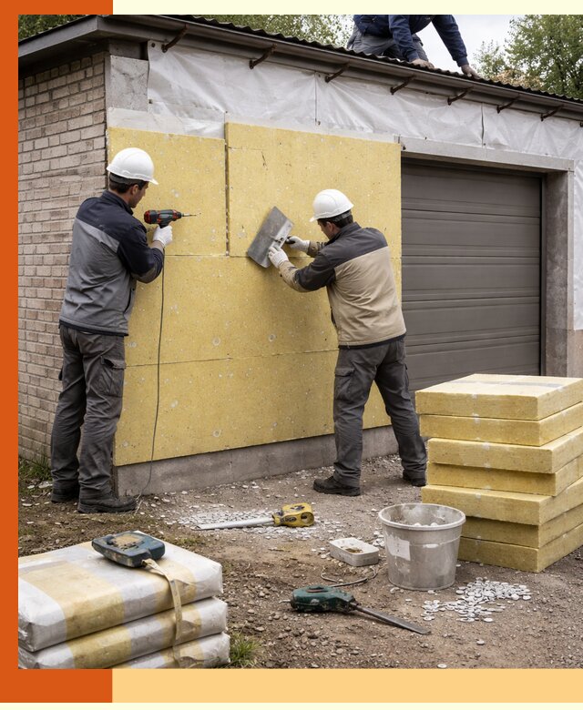 Утепление гаража снаружи в донском качественно и надёжно