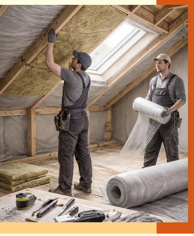 Утепление крыши изнутри мансарды в донском от 4255 руб./м² | ТепломастерДнс