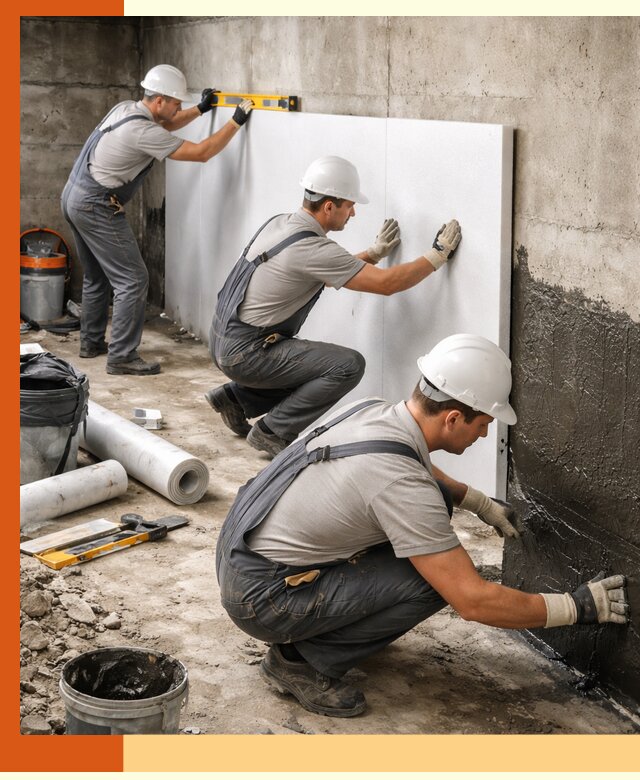 Утепление фундамента изнутри профессионально в донском