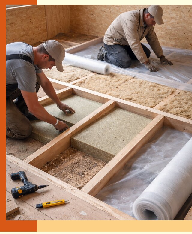 Профессиональное утепление деревянного пола в донском