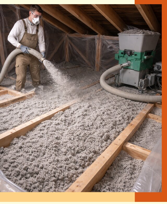 Утепление чердака эковатой в донском от 1469 руб/м2 — заказать у ТепломастерДнс