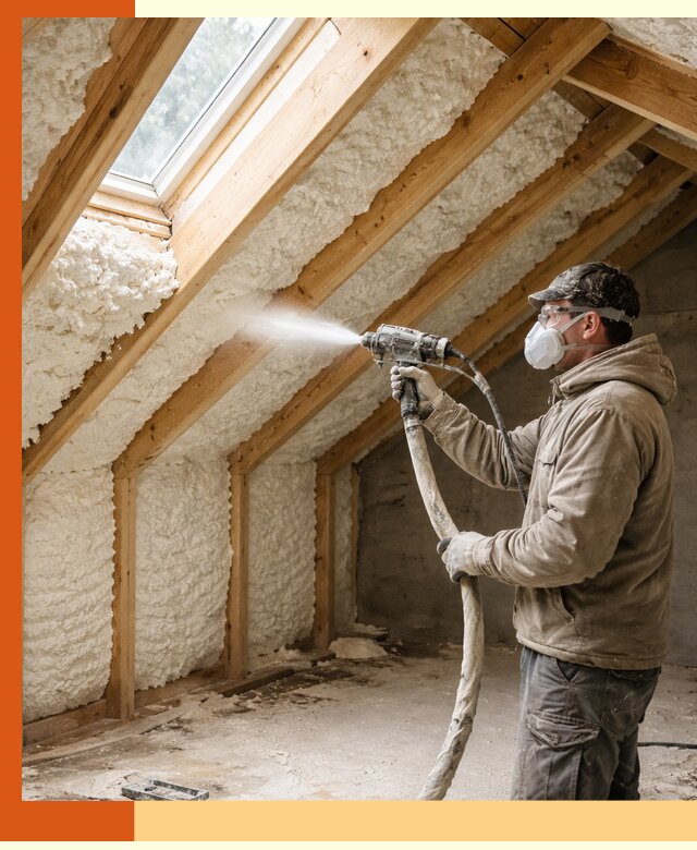 Утепление мансарды ППУ в донском быстро и надежно