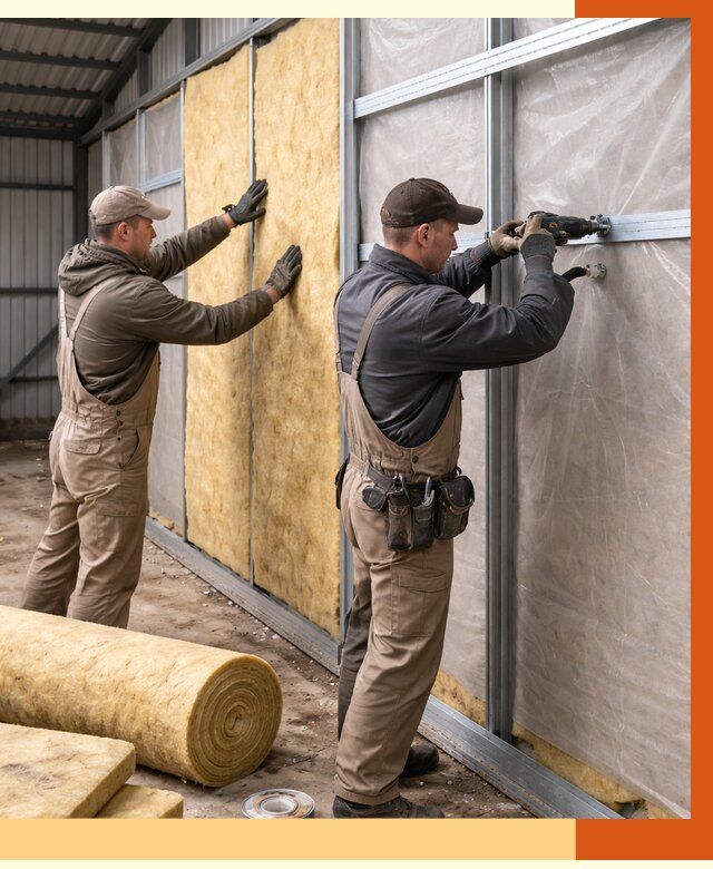 Утепление металлического ангара в донском от 4813 руб/м2 — услуги под ключ | ТепломастерДнс