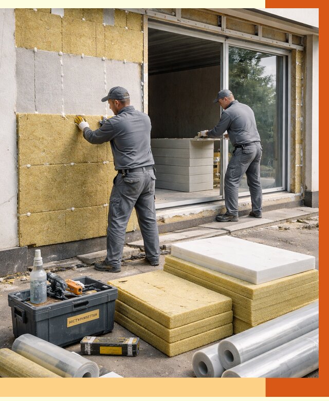 Утепление торгового павильона в донском от 14691 руб./м² под ключ | ТепломастерДнс