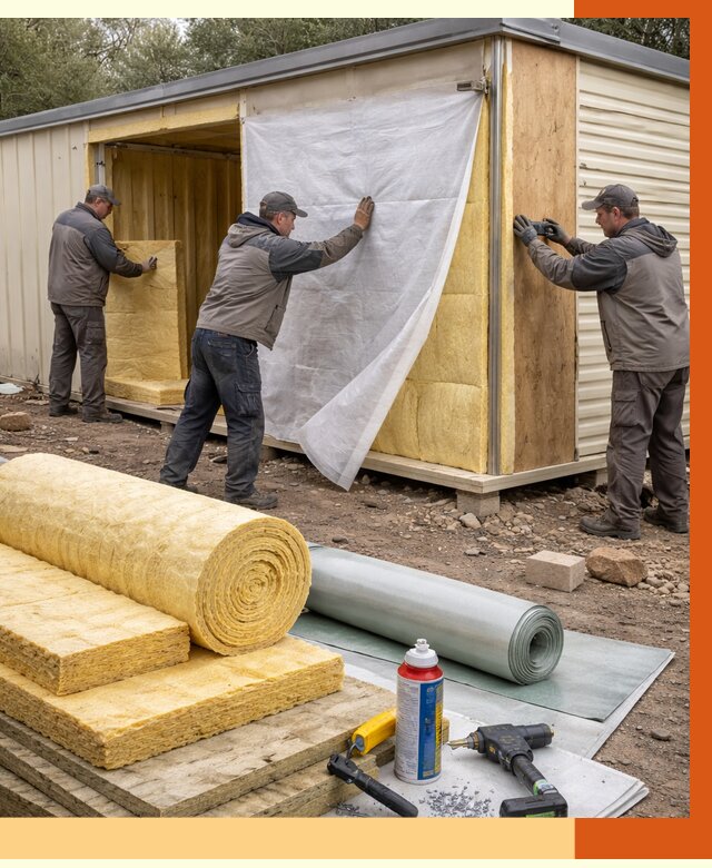 Утепление строительной бытовки в донском от 12665 руб. под ключ | ТепломастерДнс