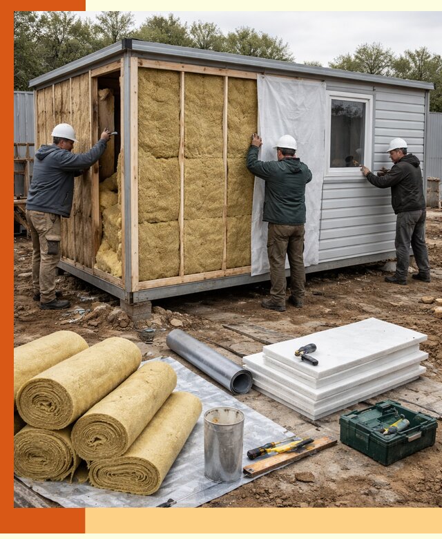 Утепление строительной бытовки под ключ в донском для любых условий