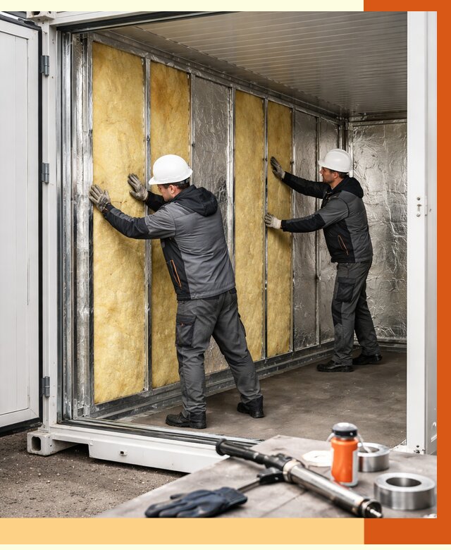 Утепление рефрижераторного контейнера в донском от 45594 руб./м² | ТепломастерДнс