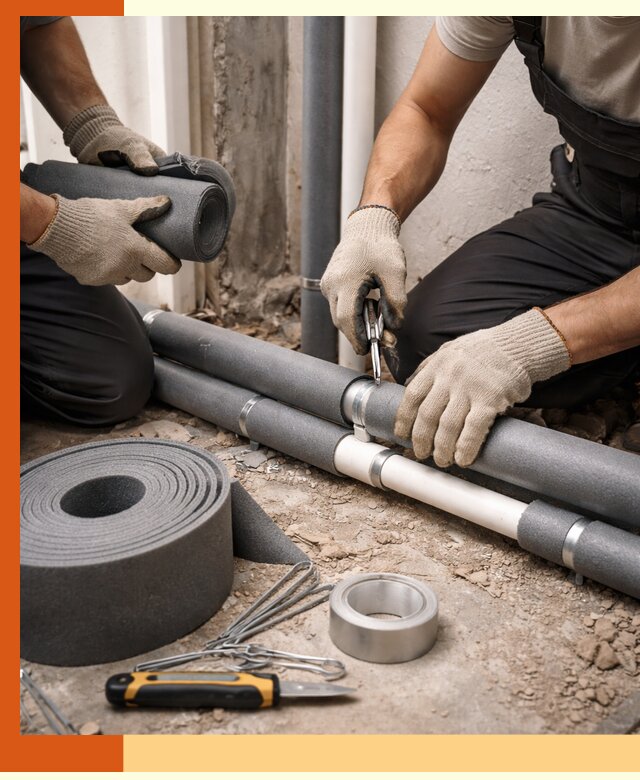 Утепление труб водоснабжения в донском — монтаж и защита сети