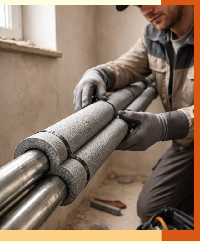 Утепление труб отопления в донском от 2888 руб. за м² — услуги под ключ | ТепломастерДнс