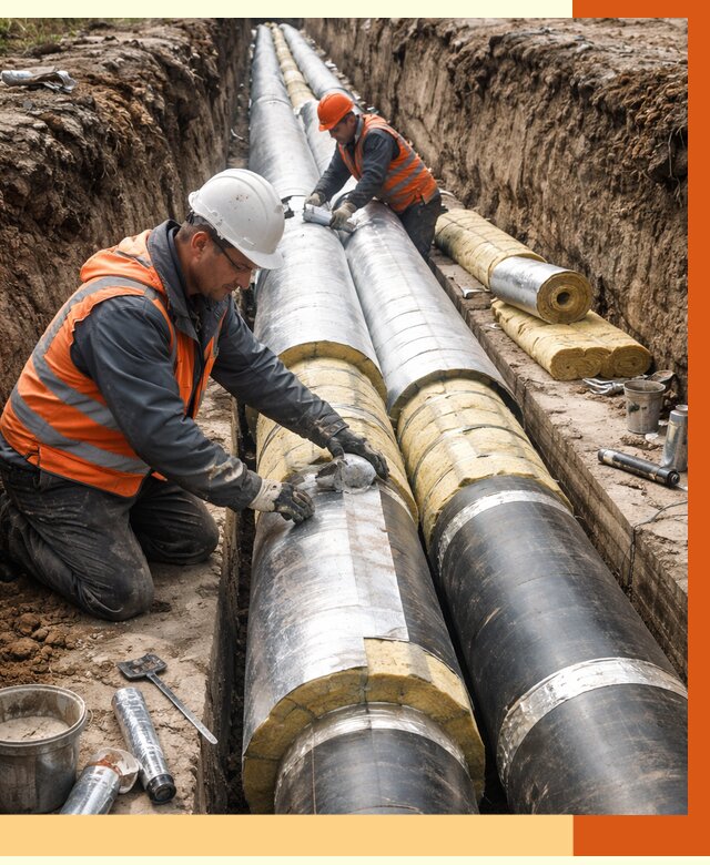 Утепление теплотрассы в донском от 4559 руб./м2 — ппу и комплексная изоляция | ТепломастерДнс