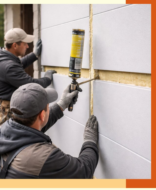 Утепление сэндвич панелей ППУ в донском от 4255 руб. за м2 | ТепломастерДнс