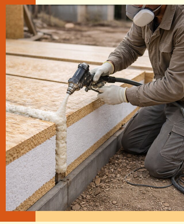 Утепление СИП-панелей пенополиуретаном (ППУ) в донском