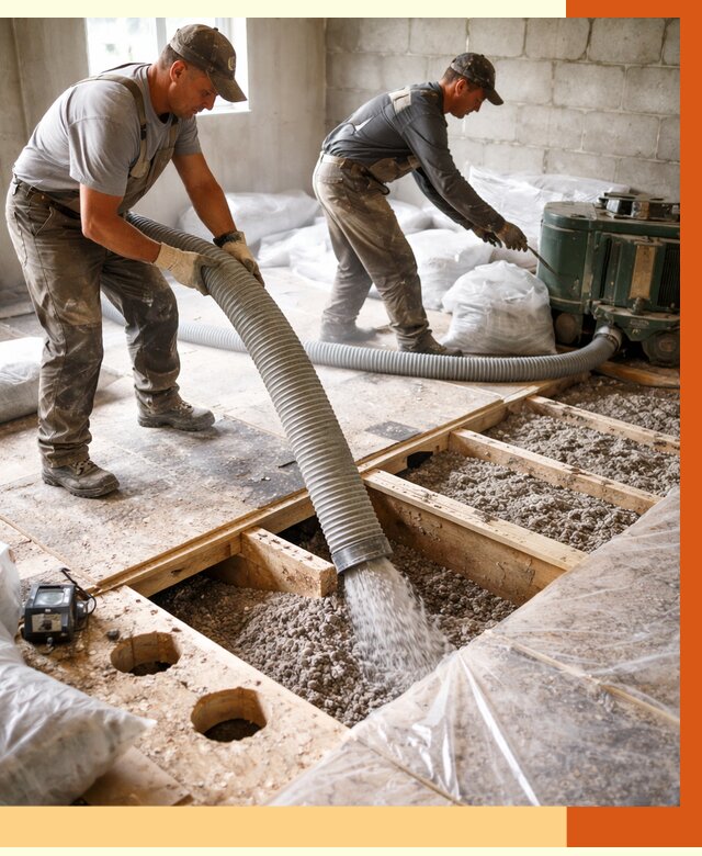 Заполнение пустот перекрытий в донском от 4559 руб. под ключ | ТепломастерДнс