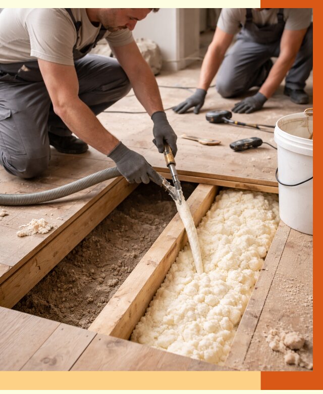 Заполнение пустот пола в донском от 2736 руб. — утепление пустот пола под ключ | ТепломастерДнс