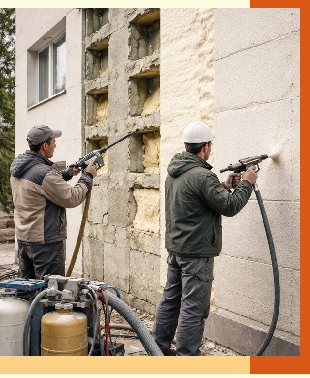 Заполнение пустот фасада в донском от 4559 руб. — утепление пустот облицовки | ТепломастерДнс