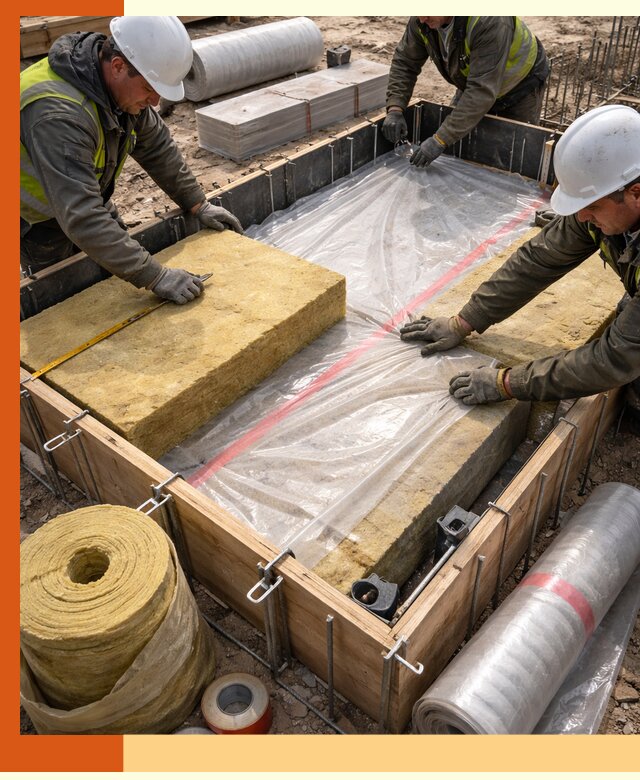 Теплоизоляция опалубки для строительства в донском