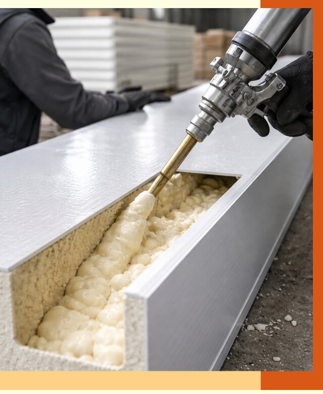 Заполнение пустот холодильных панелей в донском от 7599 руб. | ТепломастерДнс