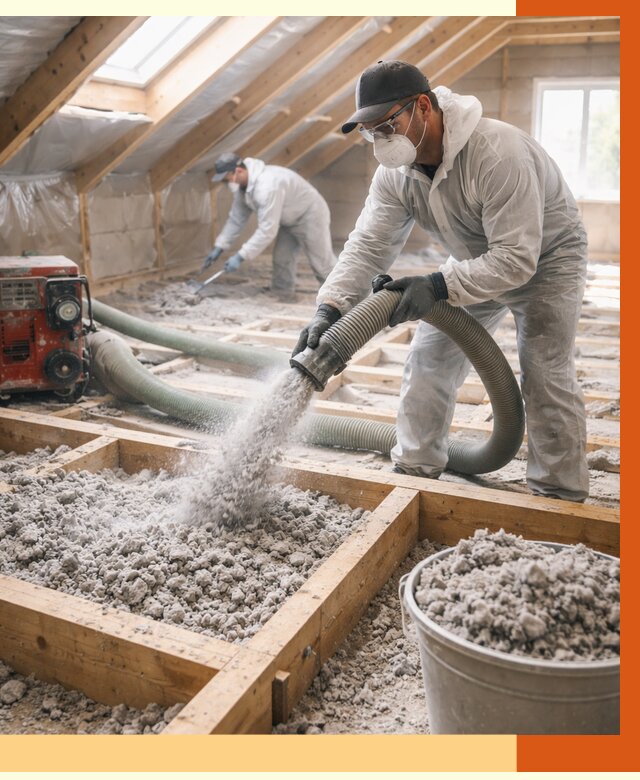 Утепление эковатой в донском от 2989 руб./м2 — монтаж и задувка | ТепломастерДнс