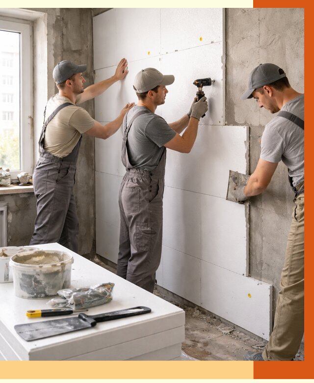 Утепление пенопластом домов и стен в донском от 1874 руб. — ТепломастерДнс