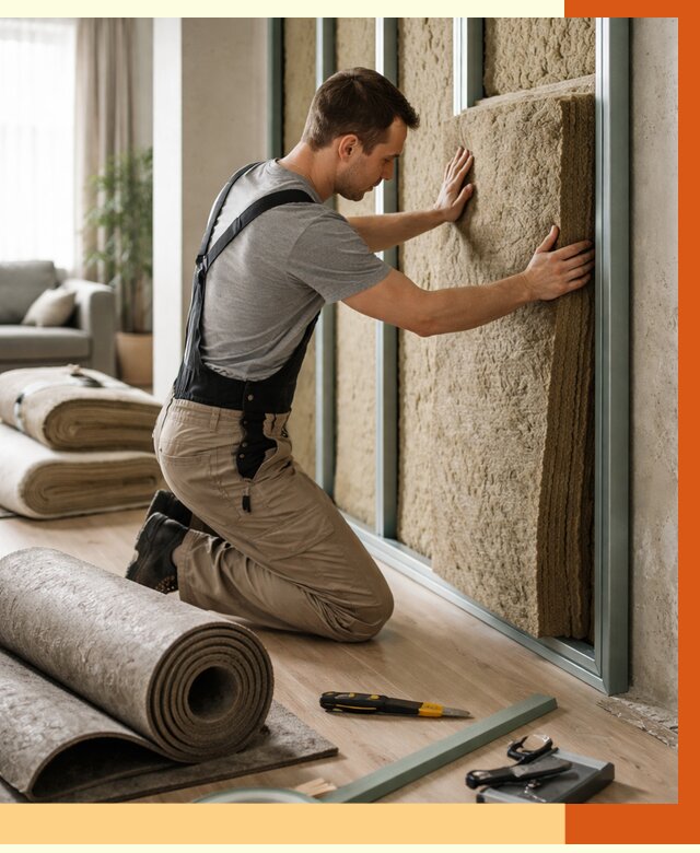 Шумоизоляция перегородок в донском от 1672 руб. за м2 — ТепломастерДнс