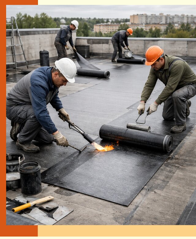 Профессиональная гидроизоляция плоской кровли в донском