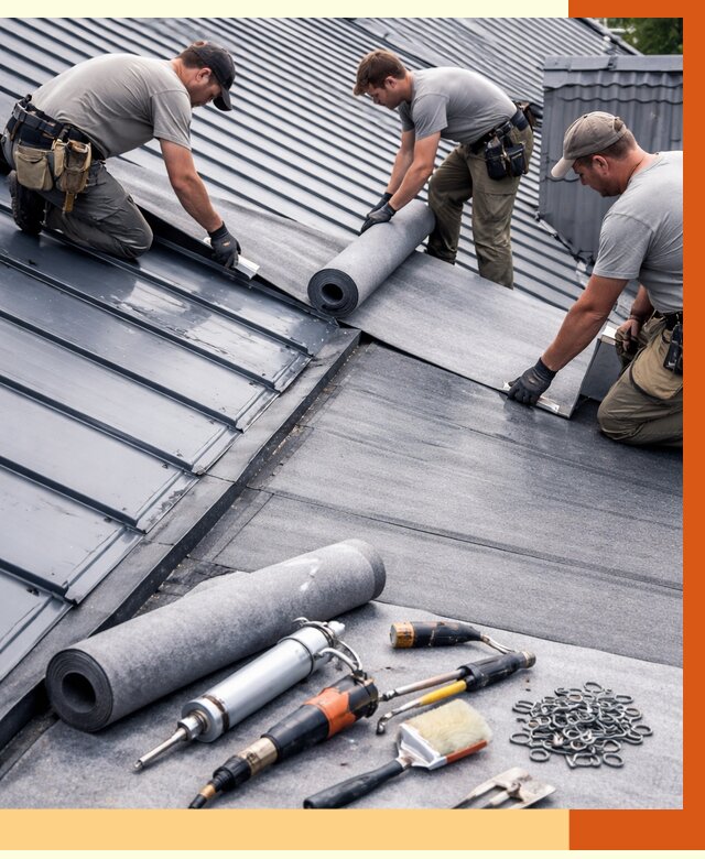 Гидроизоляция металлической кровли полимочевиной в донском от 8612 руб. | ТепломастерДнс