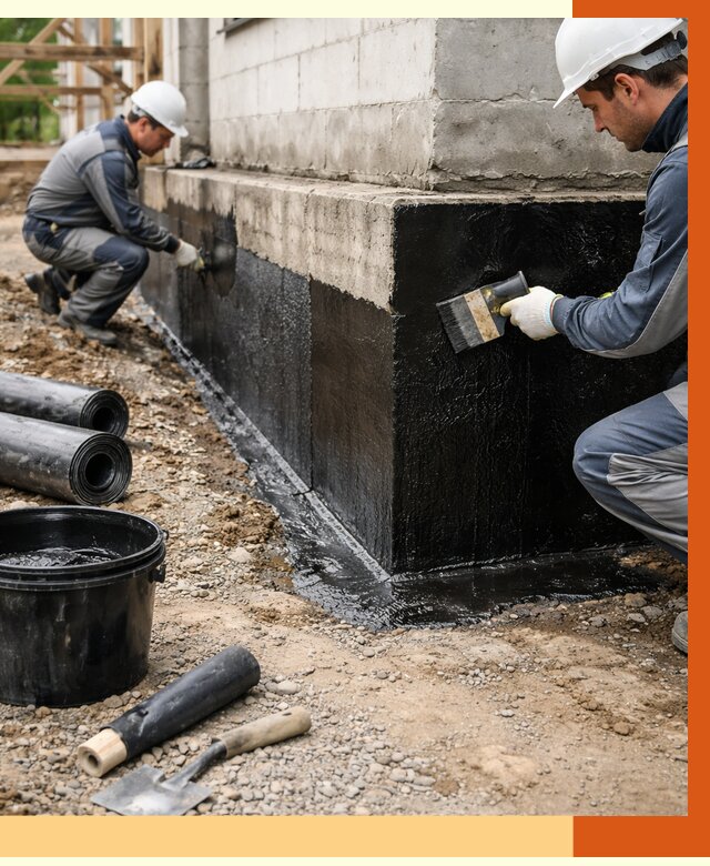 Гидроизоляция фундамента в донском от 1267 руб. — профессионально, под ключ | ТепломастерДнс