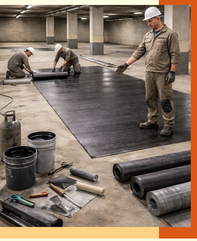 Гидроизоляция паркинга в донском от 1216 руб/м² — профессиональная защита | ТепломастерДнс