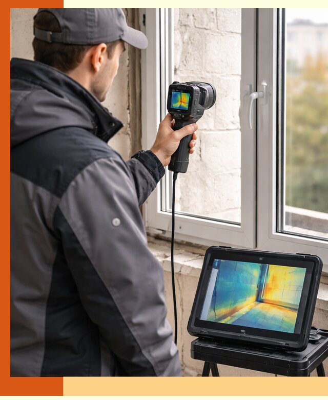 Тепловизионное обследование дома в донском для выявления утечек тепла