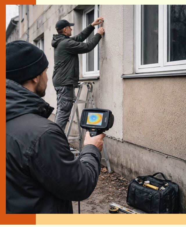 Тепловизионное обследование фасада в донском для выявления дефектов