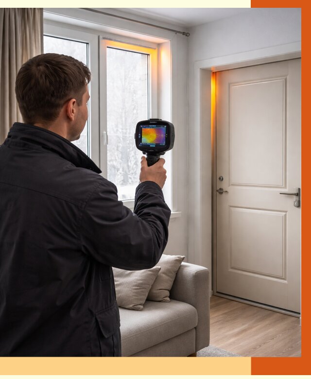 Тепловизионное обследование окон и дверей в донском от 4559 руб. | ТепломастерДнс
