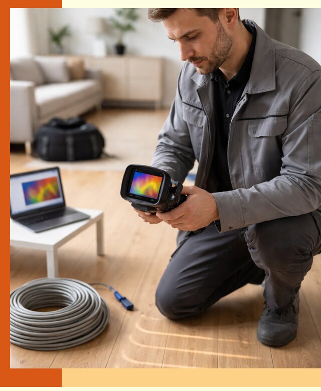 Тепловизионное обследование тёплого пола в донском для точной диагностики