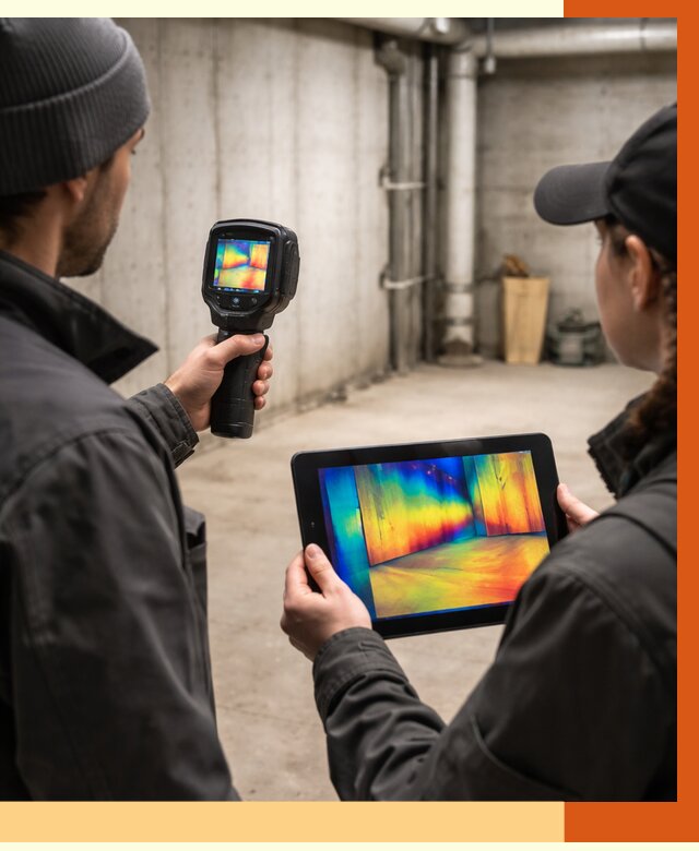 Тепловизионное обследование подвала в донском от 4559 руб. — проверка гидроизоляции | ТепломастерДнс