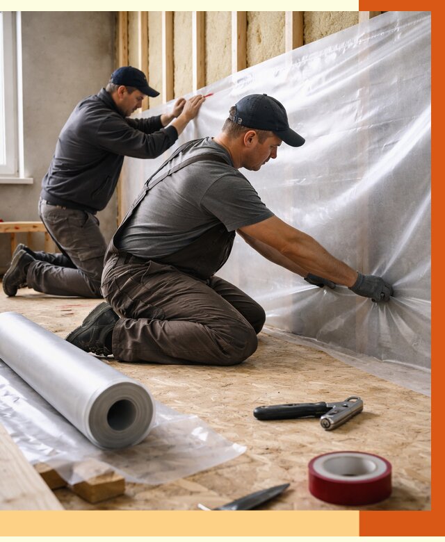 Монтаж пароизоляции в донском от 2533 руб. — установка и укладка под ключ | ТепломастерДнс