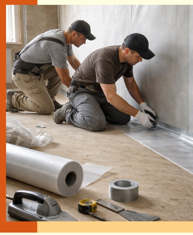 Монтаж пароизоляции для дома и помещений в донском