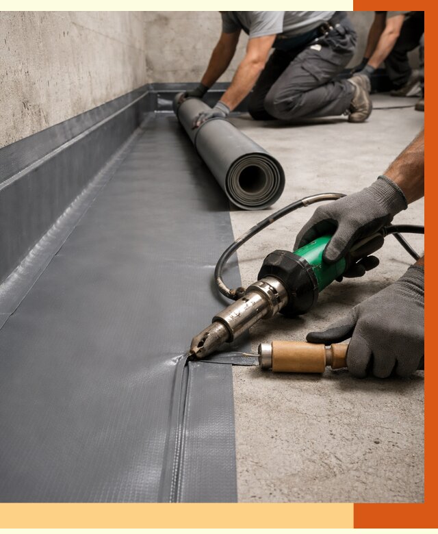 Монтаж гидроизоляционной мембраны в донском от 1008 руб/м2 | ТепломастерДнс