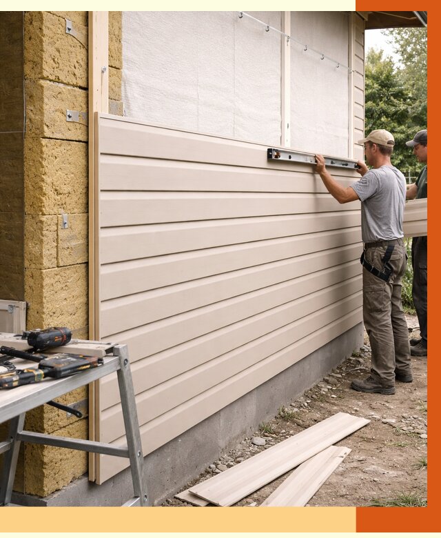 Монтаж сайдинга после утепления в донском от 1874 руб. — обшивка и облицовка | ТепломастерДнс